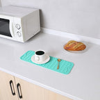MicoYang Silicone Dish Drying Mat for Multiple Usage,Easy clean,Eco-friendly,Heat-resistant Silicone Mat for Kitchen Counter,Sink,Bar,Bottle,or Cup Mint M 17 inches x 6 inches