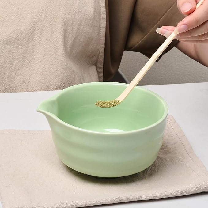 Authentic Japanese Matcha Ceremony Set - 17oz Traditional Chawan Bowl with Bamboo Whisk (Chasen), Scoop & Stand - Complete Starter Kit for Beginners, Christmas Thanksgiving Gift Idea