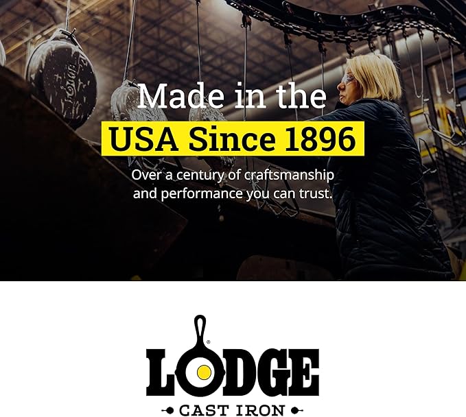 Lodge 10 Inch Carbon Steel Skillet - PFAS-Free Pre-Seasoned Carbon Steel Frying Pan for High-Heat Searing - Long Handle Design for Omelets, Grilling, and Campfire Cooking - Made in the USA