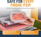 Refrigerator Liners for Shelves (8 Pack) by Linda’s Essentials - Non-Adhesive Shelf or Drawer Liner, BPA-Free Fridge Mats for Kitchen & Cabinets, Easy to Clean, Ideal Household Essentials (Pink)