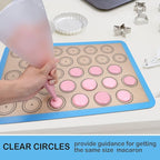 STATINT Silicone baking Mat, Non-Stick Food Safe Set of 2 Half Sheet Reusable Heat Resistant Liner +1 Quarter Reusable Baking Mat for Macarons, Cookies, Pastries, Bread, Meat