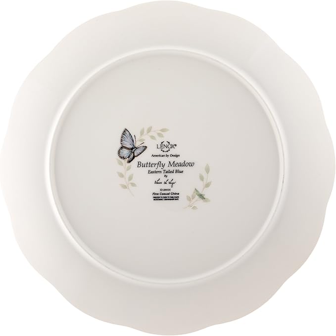 Lenox Dinnerware Set, Butterfly Meadow 18-Piece Set, Service For 6, White Porcelain, Butterfly And Flower Designs, Plates And Bowls Sets, Dishwasher Safe, Home & Kitchen (18 Pieces, Assorted)
