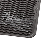 MicoYang Silicone Dish Drying Mat for Multiple Usage,Easy clean,Eco-friendly,Heat-resistant Silicone Mat for Kitchen Counter or Sink,Refrigerator or Drawer liner Coffee M 12 inches x 12 inches