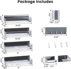 Magnetic Spice Rack for Refrigerator,7 Pack Magnetic Shelf,Fridge Magnet Organizer with Paper Towel Holder,Utensils Racks,Hook Rack,Fridge Organizers and Storage Clear(7 Pack)