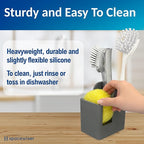 Spacewiser TidyNook Silicone Sink Caddy - Sponge Holder for Kitchen Sink, Dish Brush Holder, Fits Scrub Daddy Sponges, Scrub Mommy, and all Dish Sponges, Compact Kitchen Sinks Organizer Caddy, No Rust