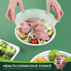 50-Pack 48oz Round Disposable Bowls with Lids - 100% Sugarcane Fiber, Paper Round Bowls for Soup, Salad, Ramen, Popcorn