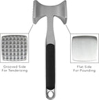 KitchenAid Gourmet Multi Sided Meat Tenderizer for Pounding Meats, Nuts, Shellfish, ect, Hang Hole for Easy Storage, Hand Wash, One Size, Black