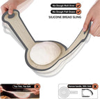 Silicone Bread Sling, Non-Stick & Easy Clean Dutch Oven Baking Mat with Longer Handles, Silicone Baking Sling to Transfer SourDough Easily, Reusable Bread Mat Set