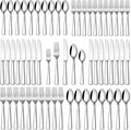Stapava 60 Piece Silverware Set, Food-Grade Stainless Steel Flatware Sets for 12 Mirror Polished Cutlery Utensil Sets Include Dinner Knives Spoons and Forks Set Dishwasher Safe for Home Restaurant