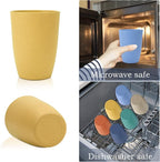 Wrova Wheat Straw Cups 6 PCS Good Alternative to Plastic Reusable Cups 20 oz Unbreakable Drinking Cup Reusable Dishwasher Safe Water Plastic Glasses Mixed Color