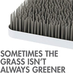 Boon Grass Plastic Drying Rack - Modern Countertop Baby Bottle Organizer - 9.75 x 9.88 x 3.0 inches - Gray