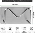 Luckyiren 2-Pack Stainless Steel Sponge Holder, Kitchen Sink Caddy Organizer, SUS304 Rustproof, Brushed Finish