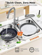 Pro DUXANO 12PC Pots and Pans Set&Hybrid 3-Ply Stainless Steel Skillet, High Heat Sear&Fry, 2-Layer Ceramic Nonstick Induction Cookware, 9H Scratch-Resistant&Anti-Warp,PFAS Free,All Cooktop/Dishwasher