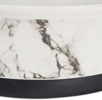 Bone Dry Pet Bowl Collection Ceramic Set, Medium, Marble, 2 Count White