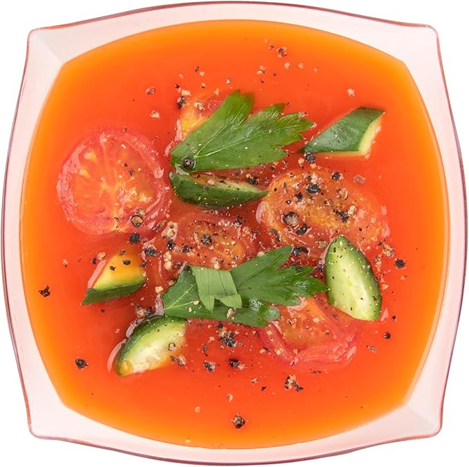 Restaurantware Moderna 8 Ounce Fancy Square Disposable Bowls - Durable Heavy-Duty Clear Plastic for Warm and Cold Foods (Pack of 3)