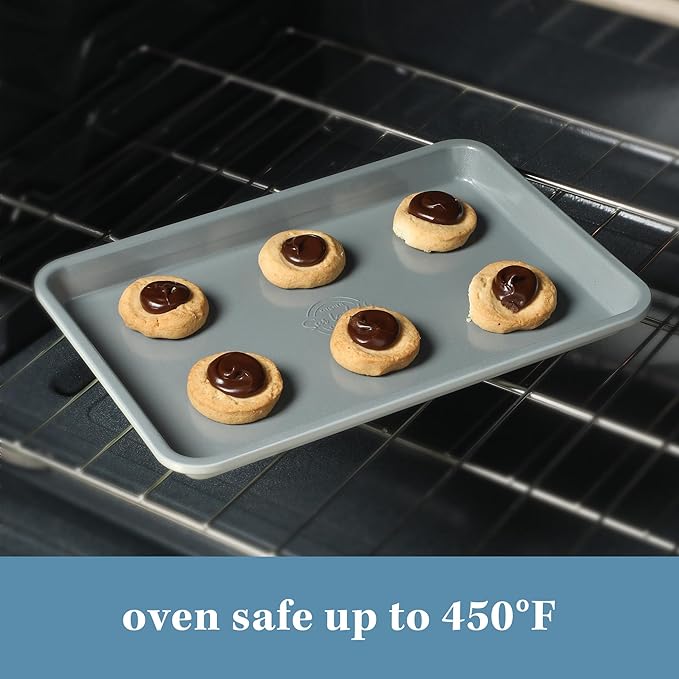 Sur La Table Kitchen Essentials Bake Sale 13 X 9 Inch PFOA, PFAS, PTFE Free Nonstick Cookie/Baking Sheet - Linen White