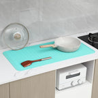 MicoYang Silicone Dish Drying Mat for Multiple Usage,Easy clean,Eco-friendly,Heat-resistant Silicone Mat for Kitchen Counter or Sink,Refrigerator or Drawer Liner Mint 5XL 36inches x 18inches