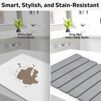 Large Stone Dish Drying Mat for Kitchen Counter, 24"×16", Collapsible Quick Dry Dish Drying Mat, Ultra Absorbent Diatomaceous Earth Mats for Dishes Bottles Cups, Match Any Countertop - Grey