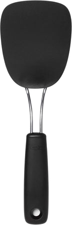 OXO Good Grips Large Silicone Flexible Turner & 65191 Good Grips Nylon Flexible Turner, Black