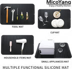 MicoYang Silicone Dish Drying Mat for Multiple Usage,Easy clean,Eco-friendly,Heat-resistant Silicone Mat for Kitchen Counter or Sink,Refrigerator or Drawer Liner Black 3XL 28 inches x 18 inches