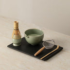 Matcha Whisk Set, Matcha Set with Ceramic Matcha Bowl, Bamboo Whisk & Holder, Sifter, Tea Scoop (Celadon)
