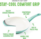 GreenLife 6QT Nonstick Stockpot with Straining Lid, Soft Grip, PFAS-Free Ceramic, Pour Spout, Multipurpose Cooking Pot, Sauces & Soups, Milk Pan, Stay-Cool Handles, Dishwasher & Oven Safe, Turquoise
