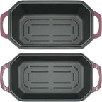Bread Pan Cast Iron Loaf Pan with Lid Bread Loaf Pan 8.5x4.5 Inch Loaf Pan Enameled Cast Iron Sourdough Loaf Pan, Magenta