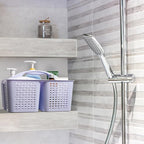 Tiawudi Portable Shower Caddy, Caddy Organizer with Handle, Plastic Shower Basket Hold Soap, Shampoo, Hair Supplies and Beauty Products, Cleaning Supplies Organizer for Home, Dorm, Shelf and Cabinet