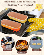 100 Pack Mini Loaf Pans with Lids, Spoons & Stickers – Disposable Aluminum Foil Baking Cake Containers for Oven, Air Fryer & Freezer – Ideal for Cakes, Bread, Pudding, Parties & Gifting, Gold
