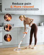 Cordless Electric Spin Scrubber with Smart Display, 1500RPM Powerful Cleaning, 4000mAh Rechargeable Battery, 7 Replaceable Brushes – Ideal for Bathtub, Tile, Floor & Shower