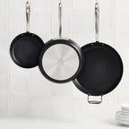 All-Clad HA1 Expert Hard Anodized Nonstick Frying Pan Set, 2-Piece 10" & 12" Skillet Set, Dishwasher-Safe, Oven-Safe Up to 500°F Compatible with All Stovetops (Gas, Electric & Induction) - Black