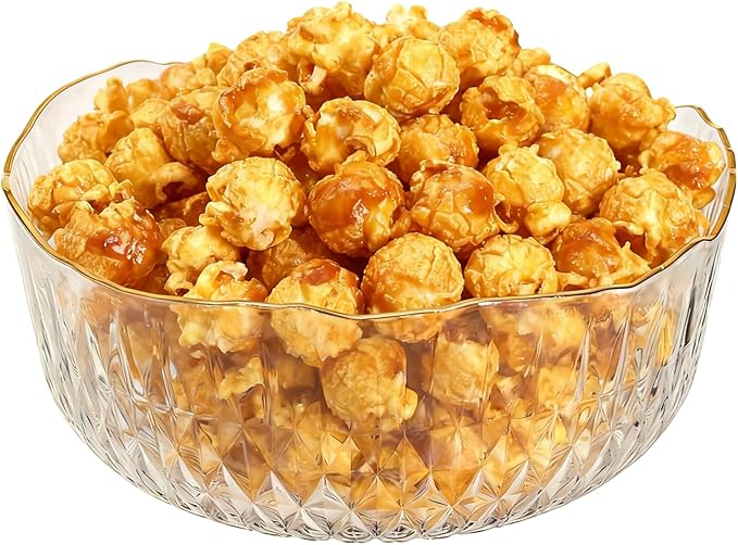 Frcctre 4 Pack 70 Ounce Small Clear Plastic Serving Bowls, 8 Inch Round Crystal Salad Mixing Bowl Disposable Plastic Catering Bowls for Party, Salad, Fruit, Snack, Chip, Popcorn