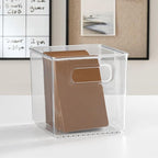 iDesign Fridge Bin with Handles, 2 Small and 2 Medium Bins, 4 Pack, Clear, Made in USA
