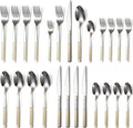 20-Piece Silverware Set Stainless Steel Flatware Set for 4 Kitchen Utensil Cutlery Sets Includes Forks Spoons Knives for Home Restaurant Hotel
