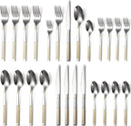20-Piece Silverware Set Stainless Steel Flatware Set for 4 Kitchen Utensil Cutlery Sets Includes Forks Spoons Knives for Home Restaurant Hotel