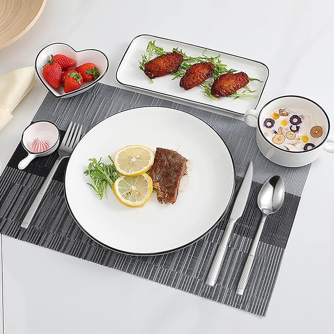 Silverware Set 20-Piece Stainless Steel Flatware Set for 4 Cutlery Utensil Sets Includes Forks Spoons Knives for Home Restaurant Hotel