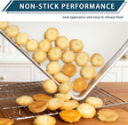 6 Pack Half Size Baking Sheet Pan Set, Aluminum Commercial Quality Cookie Sheet for Baking or Roasting, Large Thick Baking Tray Prevents Warping, 13" × 18" Cookie Tray Pan
