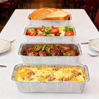 50 Pack Loaf Pans,2 LB Disposable Aluminum Foil Loaf Pans, 8.5"x4.5"x2.5" Heavy Duty Aluminum Foil Bread Tins Perfect for Banana Bread, Cakes & Meatloaf,Non-Stick, Even Baking, Easy Release