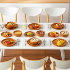 vancasso ZERMATT Dinnerware Sets for 6, 18 Pieces Plates and Bowls Set for Kitchen, Stoneware Dishes Set for 6, Dishwasher & Microwave Safe, Yellow