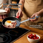 Silicone Spatula Set of 2, E-far Solid & Slotted Turner for Nonstick Cookware, Heat Resistant Rubber Kitchen Cooking Utensils for Flipping Fish Pancake Egg - Grey