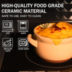 Vumdua French Onion Soup Bowls, 16 oz French Onion Soup Crocks with Handles for Chilli, Cereal, Cereal, Pot Pies, Oven, Broil & Dishwasher Safe, Multicolor, Set of 4