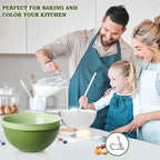 Greentainer 4-Piece Plastic Mixing Bowl Set, 113oz Lightweight Serving Bowls, Large Salad Bowls for Baking,Prepping, Cooking and Serving Food, Dishwasher & Microwave Safe