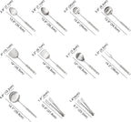 304 Stainless Steel Kitchen Utensils Set, 11PCS Metal Cooking Utensil Sets, Stainless Steel Cooking Utensils Set Include Meat Fork, Tongs, Turner, Soup Ladle, Dishwasher Safe