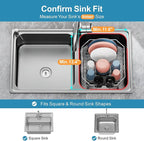 iSPECLE Small in Sink Dish Drying Rack - Stainless Steel Compact Inside Sink Dish Drainer for RV Apartment Kitchen, Rust Resistant, 11.6" W x 13.4" L, Silver