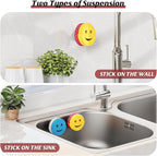 Kontoyo Sponge Holder for Kitchen Sink,Sink Caddy Organizer with Suction Cup Installation for Kitchen/Bathroom, Self Draining,Sponge Caddy for Holding Smiley Sponges-Bronze