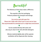emolife Multipurpose Silicone Counter Mat, Extra Large Silicone Mat for Kitchen Appliance Site on, Countertop Protector, Heat Resistant, Non-Slip, Thick 2mm, 23.6 by 15.7 Inch