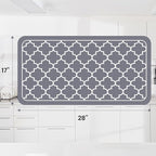 WISELIFE Dish Drying Mat Super Absorbent Drying Mat Large Dish Drying Mats for Kitchen Counter Easy Clean Dish Mat Kitchen Drying Mat18"x 28" Stylish Grey