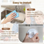 Semcide Sponge Holder, Sink Caddy w/Suction Cup Installation, Sponge Organizer for Kitchen/Bathroom Sink, Self Draining, Dishwasher Safe for Holding Sponges(Sponges Not Included), White(1-Pack)