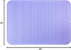 MicoYang Silicone Dish Drying Mat for Multiple Usage,Easy clean,Eco-friendly,Heat-resistant Silicone Mat for Kitchen Counter or Sink,Refrigerator or Drawer Liner Light Purple 2XL 24 inches x 18 inches