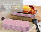 Mini Loaf Baking Pans with Lids And Spoons (100 Pack, 6.8oz) Rectangle Aluminum Foil Baking Pans Tins Containers - Cupcake Containers Wrappers Cheesecake Creme Brulee Ramekins